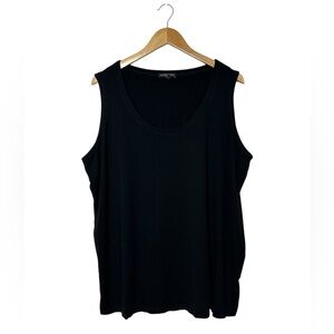 Eileen Fisher | Scoop Neck Rayon Lycra Tank | Women’s Size 2X | Black